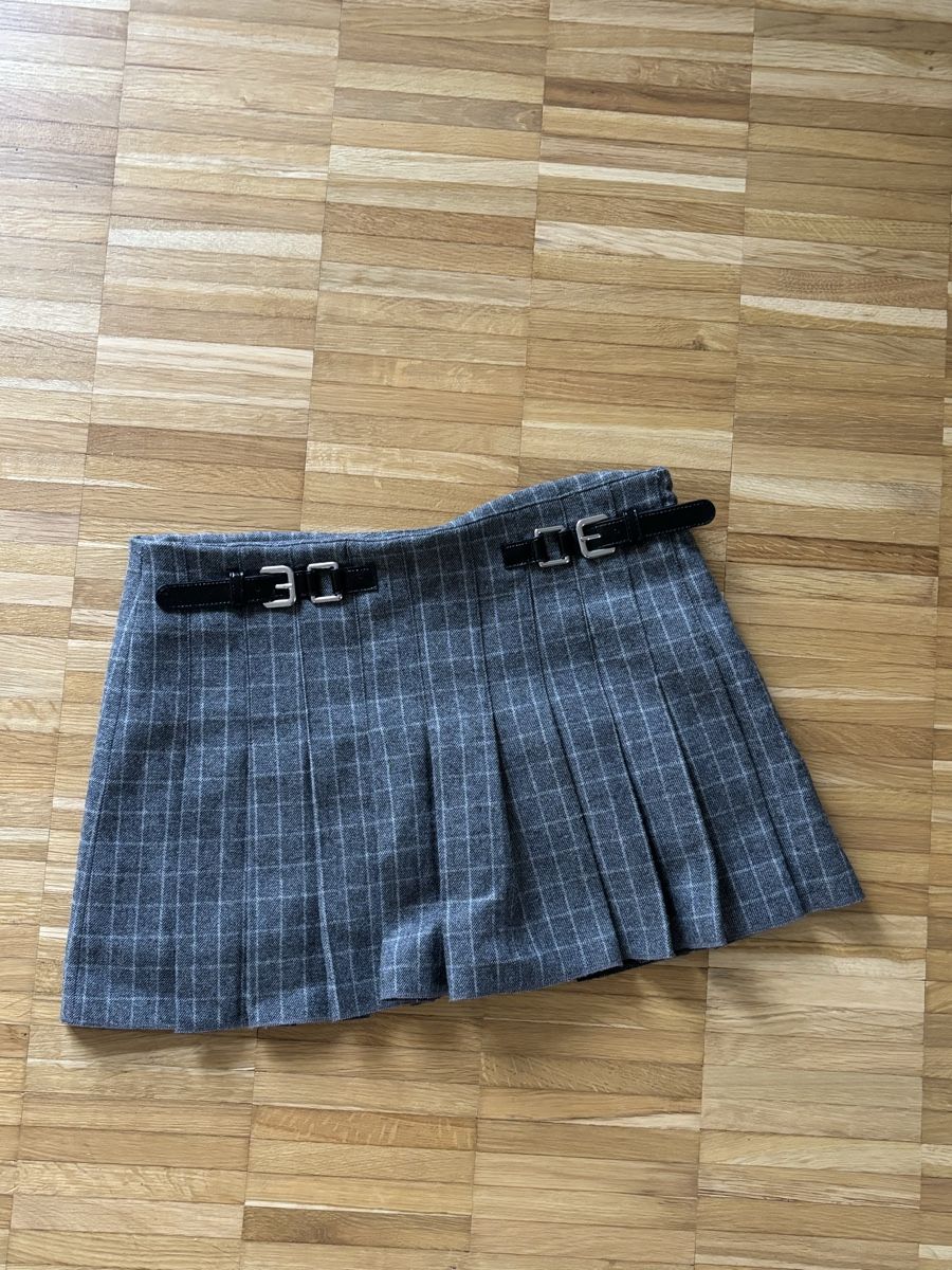 Maje Röcke: Maje Pleated Mini Skirt Grey Check Pattern Size 38 – Neu (gemäss Beschreibung) aus Zürich von dam_552x 2