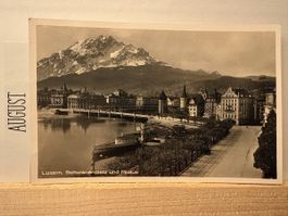 AK von Luzern Schwandenplatz und Pilatus