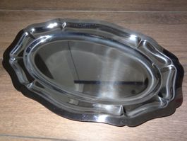 Plateau de service vintage en acier inoxydable 45 cm