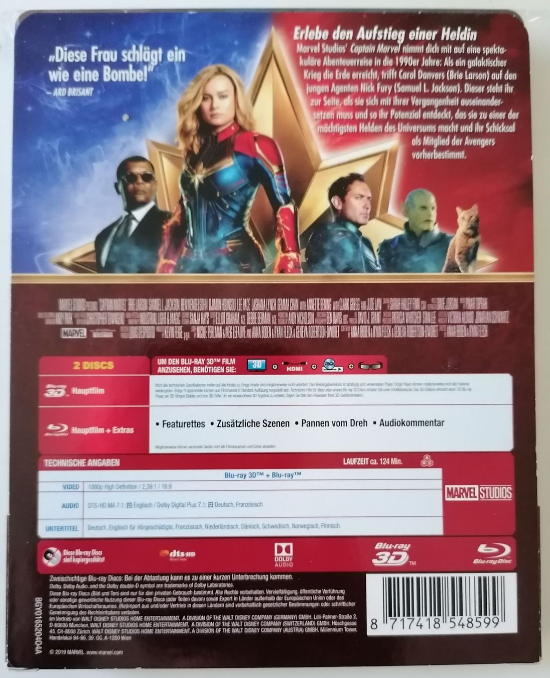 Tutti i DVDs: Captain Marvel - Blu-ray 2-Disc Limited Steelbook 2D + 3D – Usato da Oberurnen venduto da mackrokodile 1