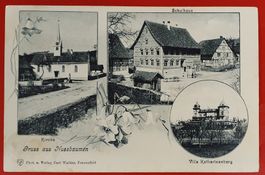 Gruss aus Nussbaumen, Schulhaus, Kirche, Katharinenberg