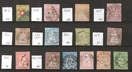 Lot Altschweiz ab Nr. 16II, alle geprüft, KP 1970.--