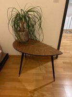 Beistelltisch Blattdesign Holzoptik schwarz gebraucht
