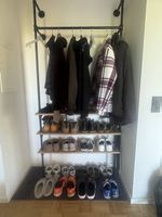 Design Garderobe Industrial Style  Massivholz Eiche
