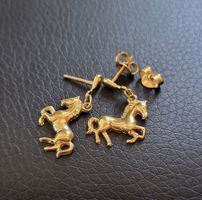 18 Karat 750 Gold Pferd Ohrhänger