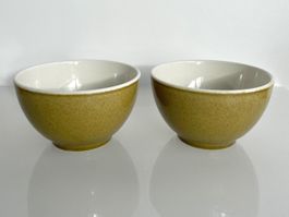 2x 1970er Rössler Müeslischale (12.5cm) Olivegrün