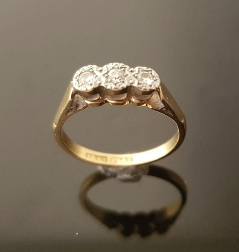 Anelli: Brillantring Gr. 56 Gelbgold 750 – Usato da Wiesendangen venduto da A1R1