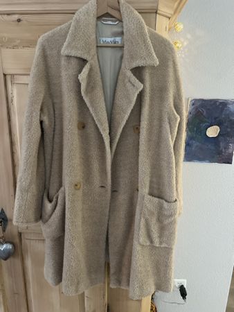 Max  Mara, wunderschöner Mantel, Alpaca, beige, Gr. 42