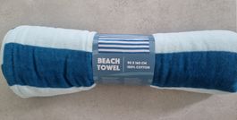 Strandtuch Badetuch blau-weiss 90x160cm neu