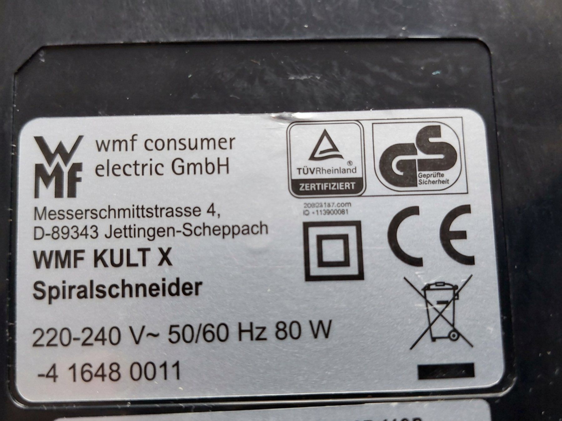 WMF Appareils de cuisine: WMF Spiralschneider Kult X – Neuf (Voir description) à Veltheim AG par Ruedi61 2