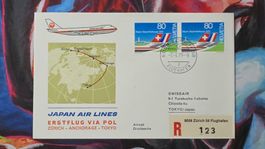 CL36 Enveloppe + Timbre Suisse - Theme Aviation 1979