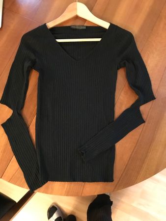 Dorothée Vogel Merinopullover cut outs black Gr.S