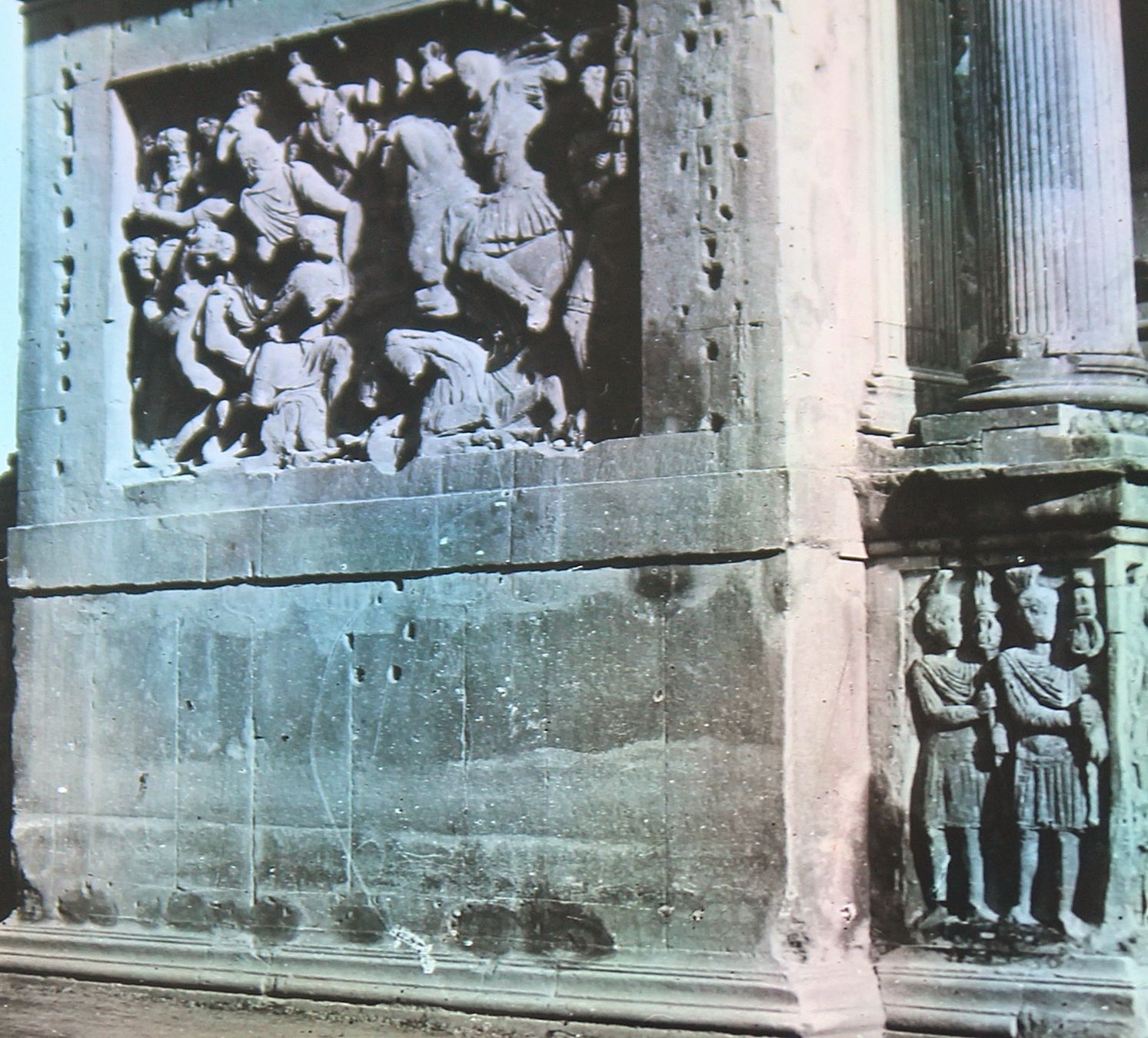 Foto & Immagini: 2 antike Glasnegative Konstantinsbogen +Temple Romulus Venus – Usato da Zürich venduto da Auctionata 5