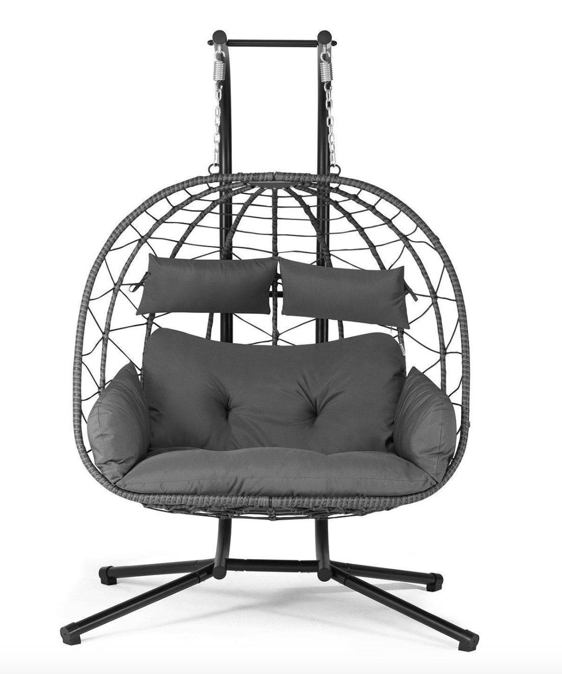 Poltrone pensili da giardino: Polyrattan Doppel Hängesessel Aria + Gestell -Gratis Versand – Nuovo e nell'imballaggio originale da Kleinwangen venduto da meinwarenkorb.ch