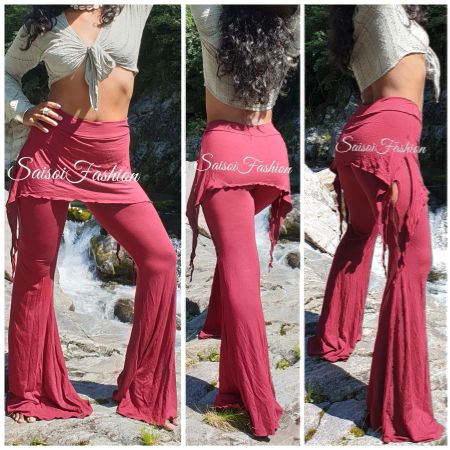 Sommer Festival Boho,Hippie Goa,Stretch-Schlaghose XS-L
