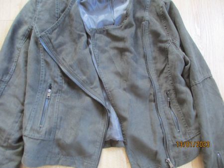 Wildlederimitat Jacke XL in grün