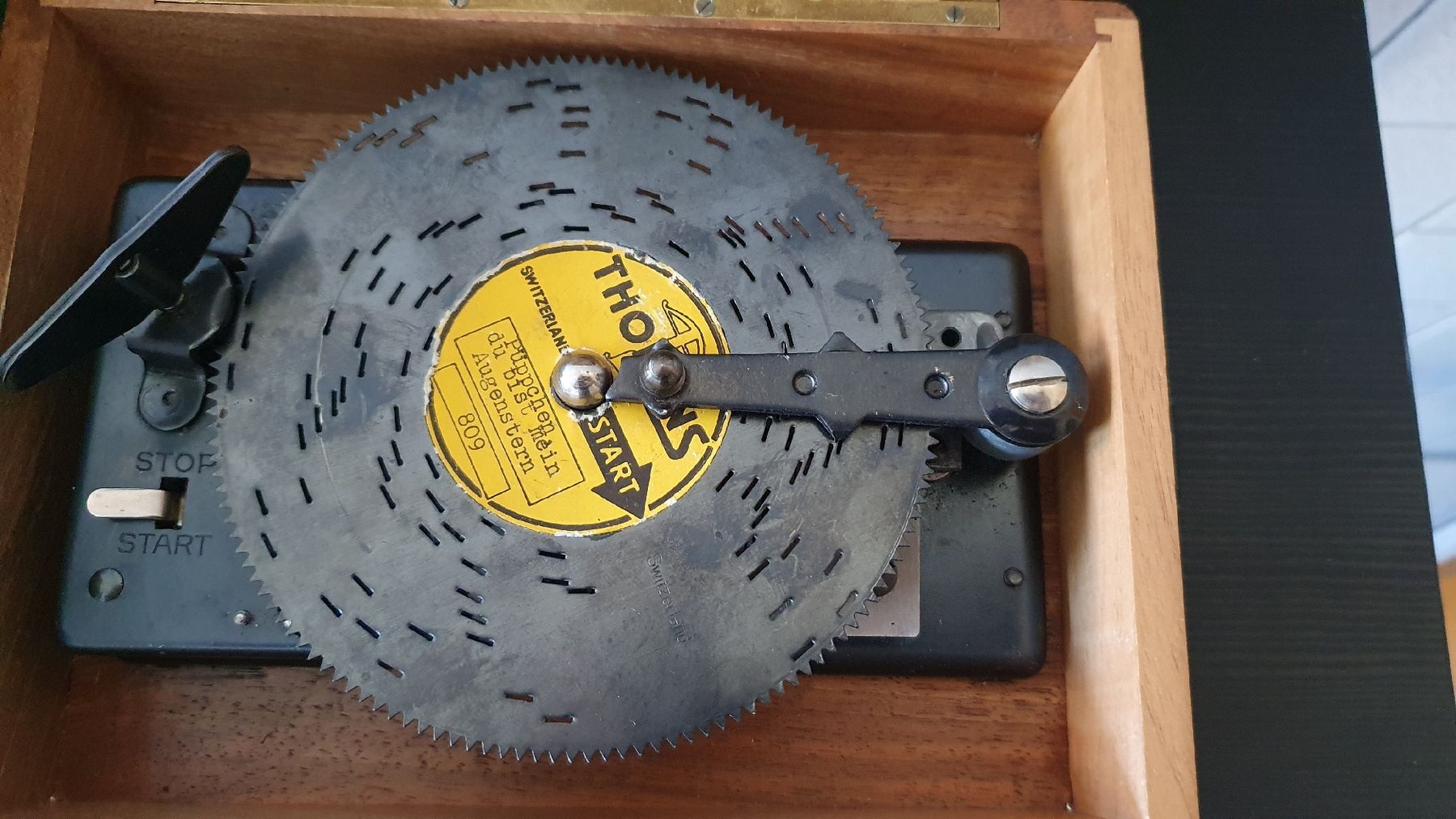 Thorens Carillon: Thorens Musikdose Spieldose mit 10 Platten – Usato da Dietikon venduto da Allegra34 6