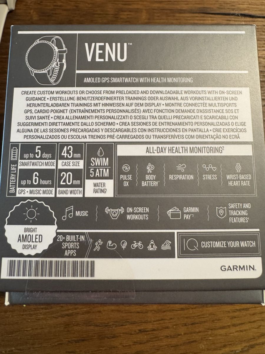 Garmin Smartwatch: GPS Smartwatch VENU AMOLED – Gebraucht aus Geuensee von conny810 3