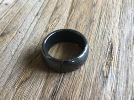 HÄMATIT  FINGERRING  BREITE 10mm  GRÖSSE 60