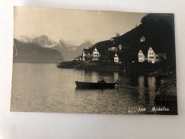 Quinten mit Boot Seesicht Fotokarte  1918