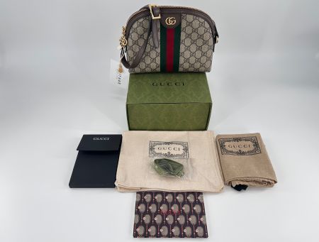 Gucci Ophidia Shoulder Bag GG Supreme Beige Braun - TOP