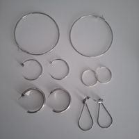 Ohrringe Set silberfarben verschiedene Formen
