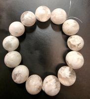 Schneeflocken-Phantom-Quarz Kugelarmband 17mm