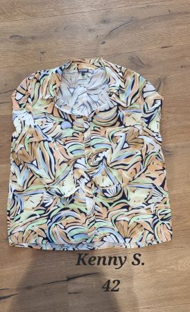 Kenny S. Sommer Bluse Gr. 42 - Floral, leicht & luftig!