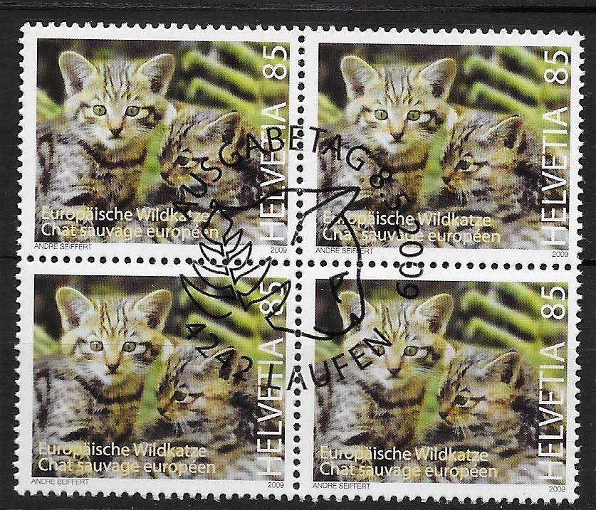 Tutti i francobolli: B1313 - Chat sauvage 1er j. B4 – Usato da Trélex venduto da Phil_Albert
