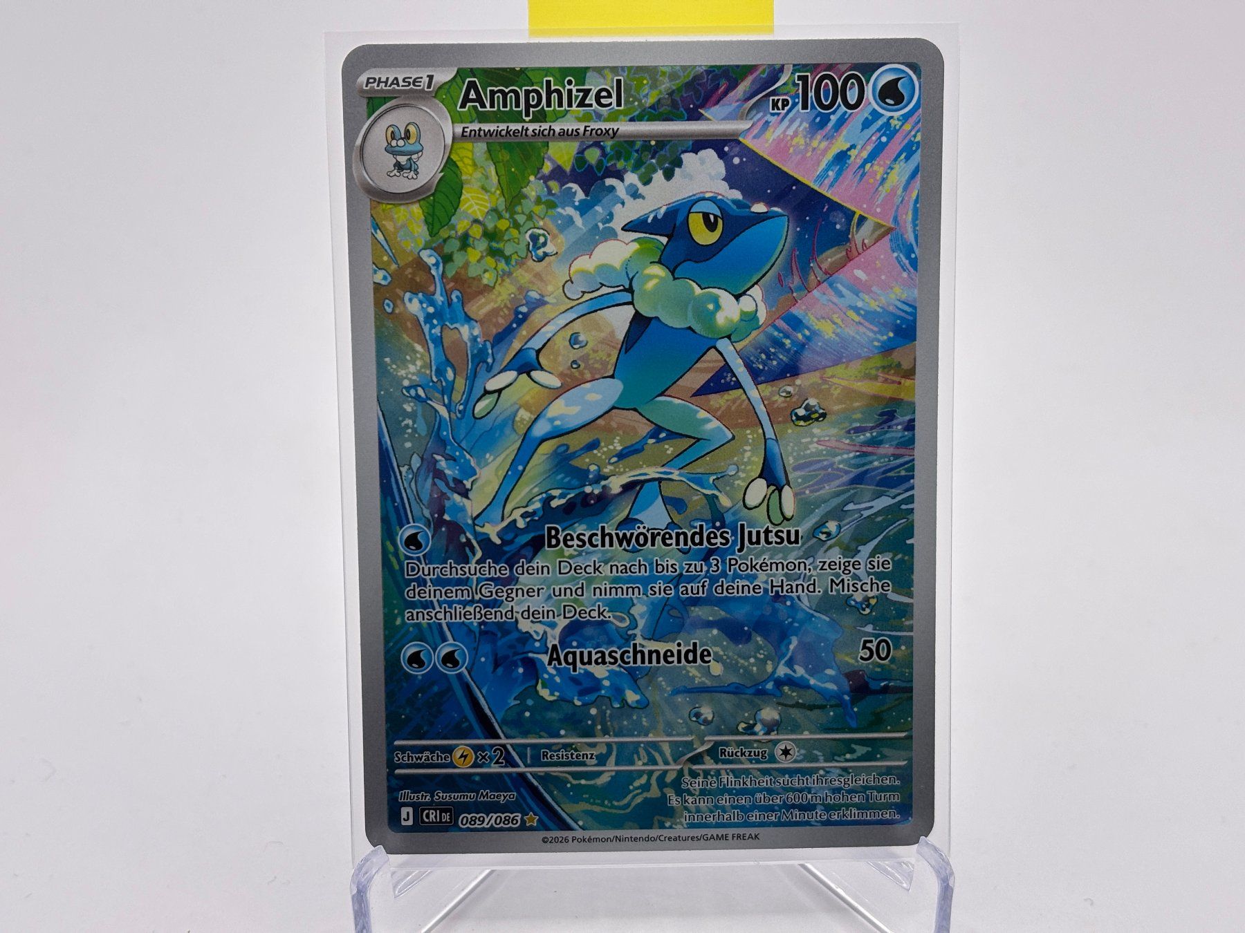 Pokémon Sammelbilder & Trading cards: Wachsendes Chaos - Amphizel  (CRI 89) - DE – Neu (gemäss Beschreibung) aus Allschwil von Bullach