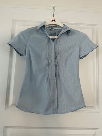 STREET ONE Sommer Bluse,  hellblau gestreift, Gr.  36