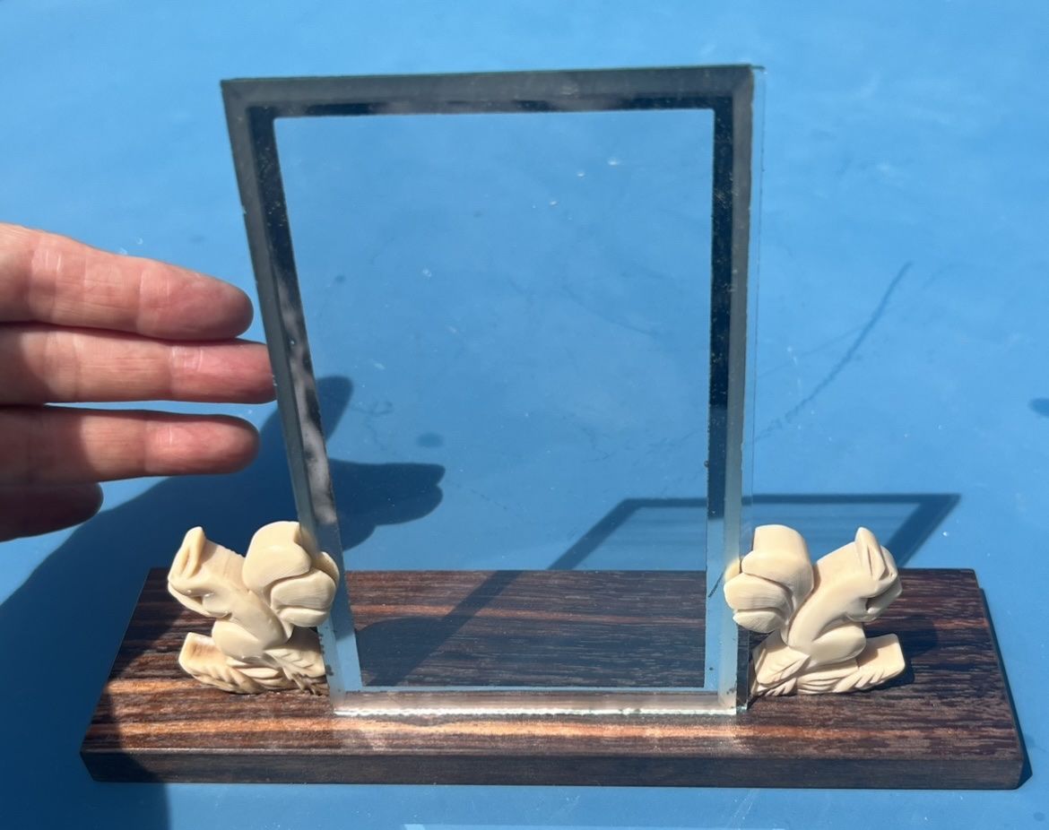 Cornici: Cadre Art Déco palissandre, verre biseauté, ébonite – Usato da Genève venduto da DELIRBEADS 8