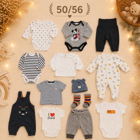Baby Kleidung Set 50/56 grau guter Zustand