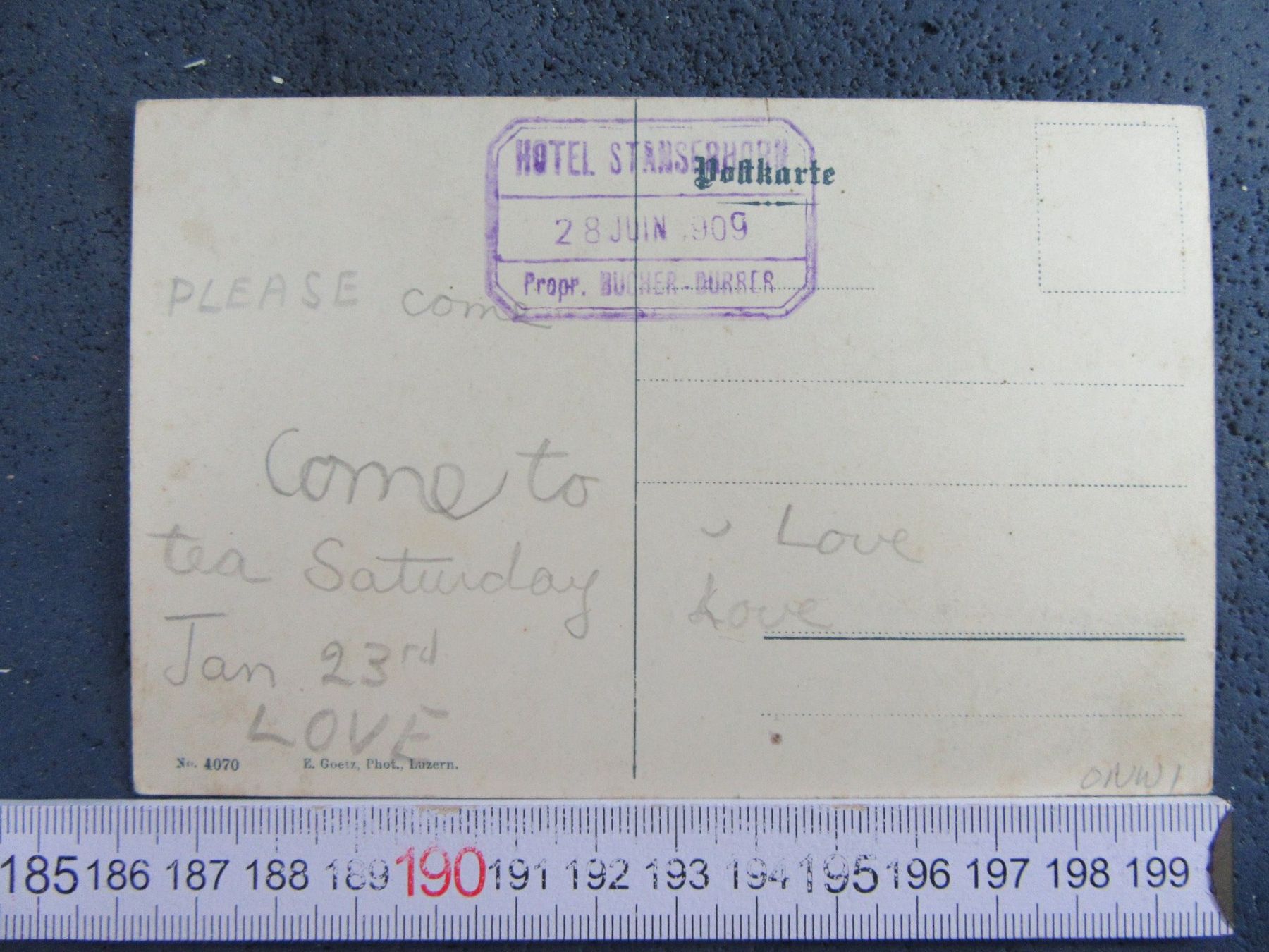 Cartoline postali: STANSERHORN ANDER-GRUPPE BLICK GEGEN TITLIS – Usato da Ettingen venduto da Hausi4711 2