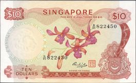 Singapur 10 Dollar 1973 P-3d UNC