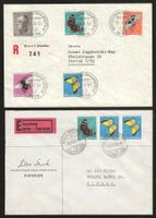 1950 : 2 Briefe(Express/R) mit Pro Juventute
