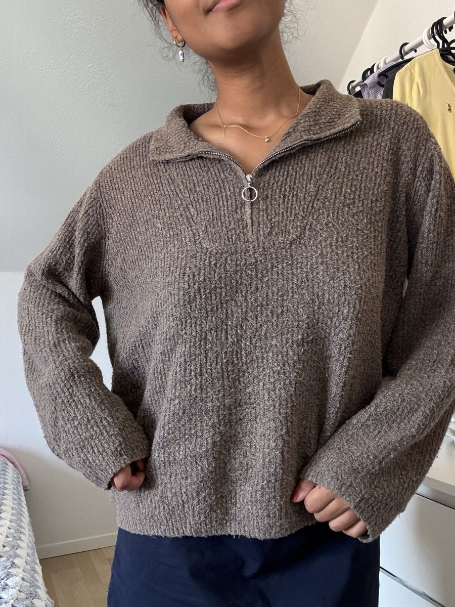 H&M Maglioni & Felpe: Pullover Damen braun mit Reissverschluss – Usato da Winterthur venduto da Flomiverse 2