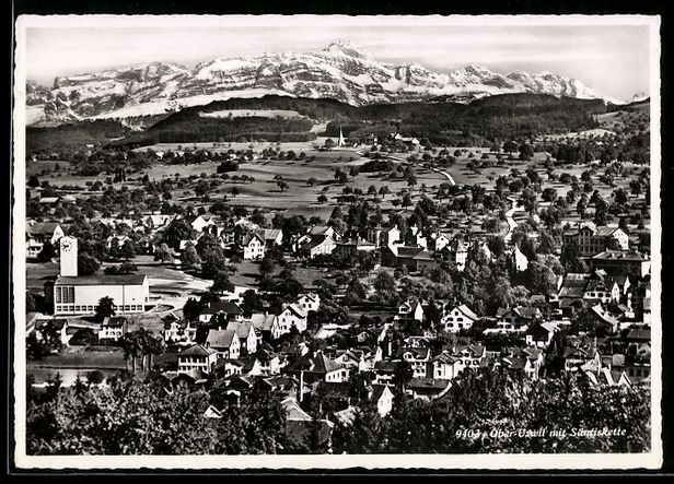 Cartoline postali: AK Ober-Uzwil, Mit Säntiskette – Usato da Berlin venduto da bartko-reher