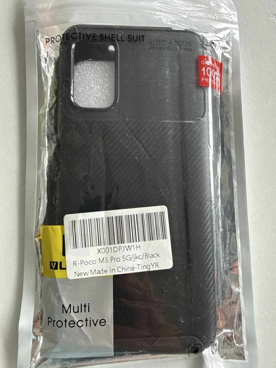 Cover & Protezioni schermo: Protective Case for Poco M3 Pro 5G Black New – Nuovo e nell'imballaggio originale da Wallbach venduto da Nenex