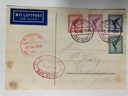 Zeppelin Fahrt 1929 Bordpost, bis Bukarest,Si 242B, KP 250.-