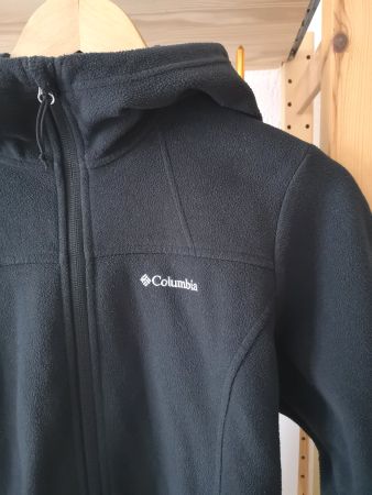 COLUMBIA Fleecejacke mit Kapuze Gr. S schwarz