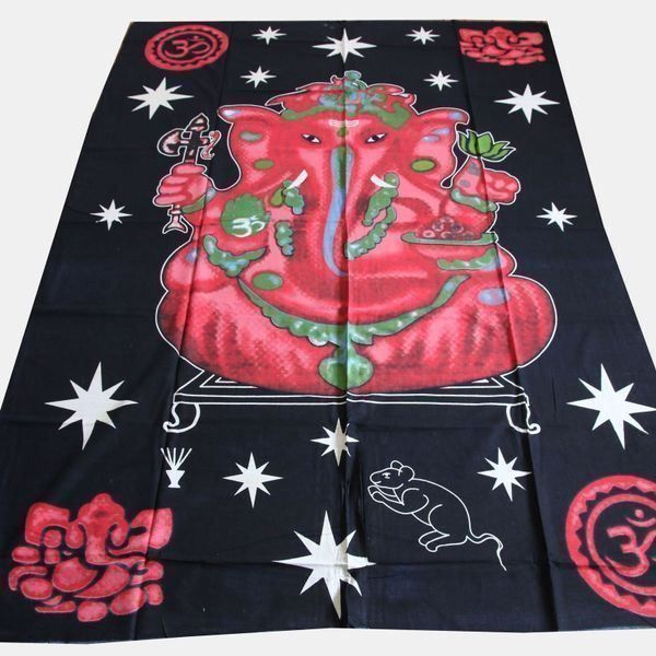 Coperte: Tagesdecke Dekotuch Ganesh Schwarz  sgl – Nuovo e nell'imballaggio originale da Bad Salzdetfurth venduto da Weltenbummler-Shop 1