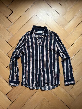 !SOLID - Hemd dunkelblau gestreift L