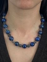 Halskette, Schmuck,Lapislazuli, Unikat, Handgefertigt