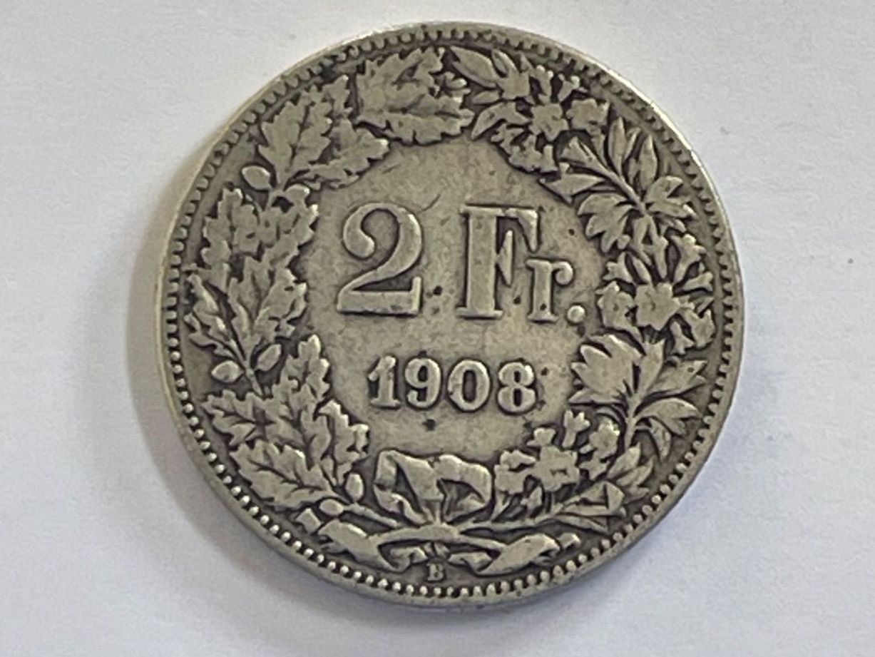 Tutti le monete: 2 Fr 1908 – Usato da Erlach venduto da rsci
