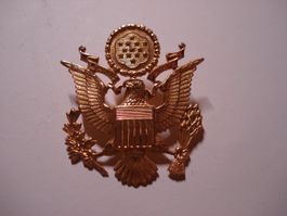 Mützenabzeiche US Army, Metall, ca 5 cm, golden