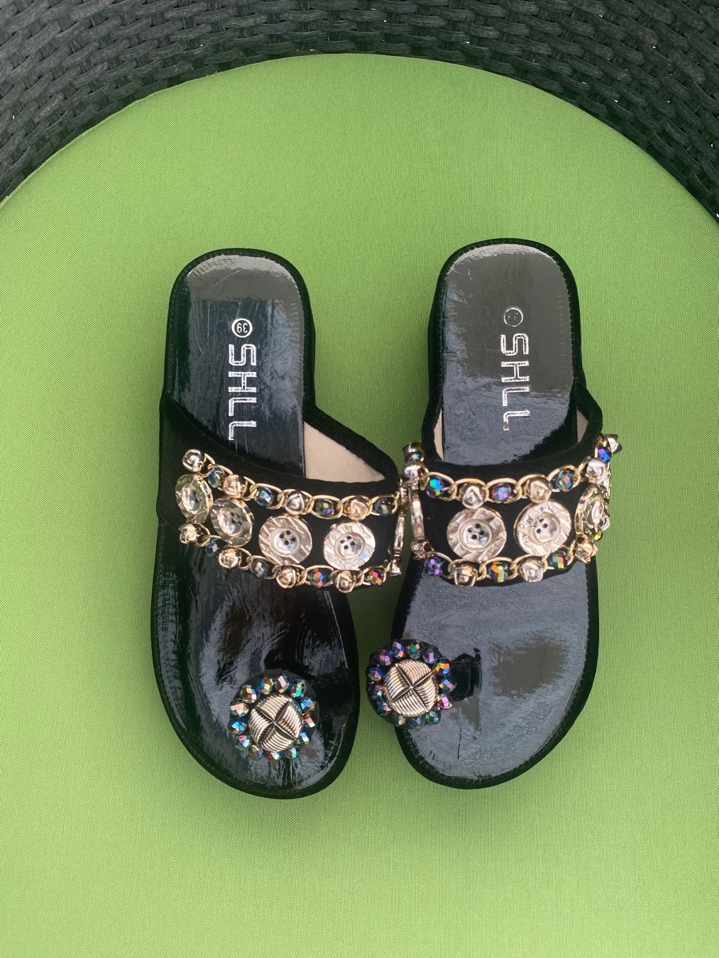 Scarpe da donna: SUMMERTIME - stylische/edle Flip-Flops mit Décor, nero, 39 – Nuovo (secondo la descrizione) da Winkel venduto da ferrari2022 3