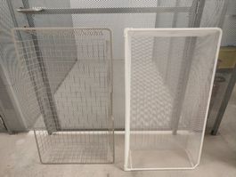 2 Metalldrahtkörbe für Pax 100x58/ 1x grob, 1x fein weiss
