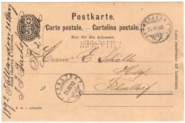 FÄLLANDEN - seltener Balkenstempel auf Ganzsachen-Postkarte