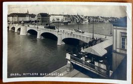 Basel - Mittlere Rheinbrücke - Tram 1926